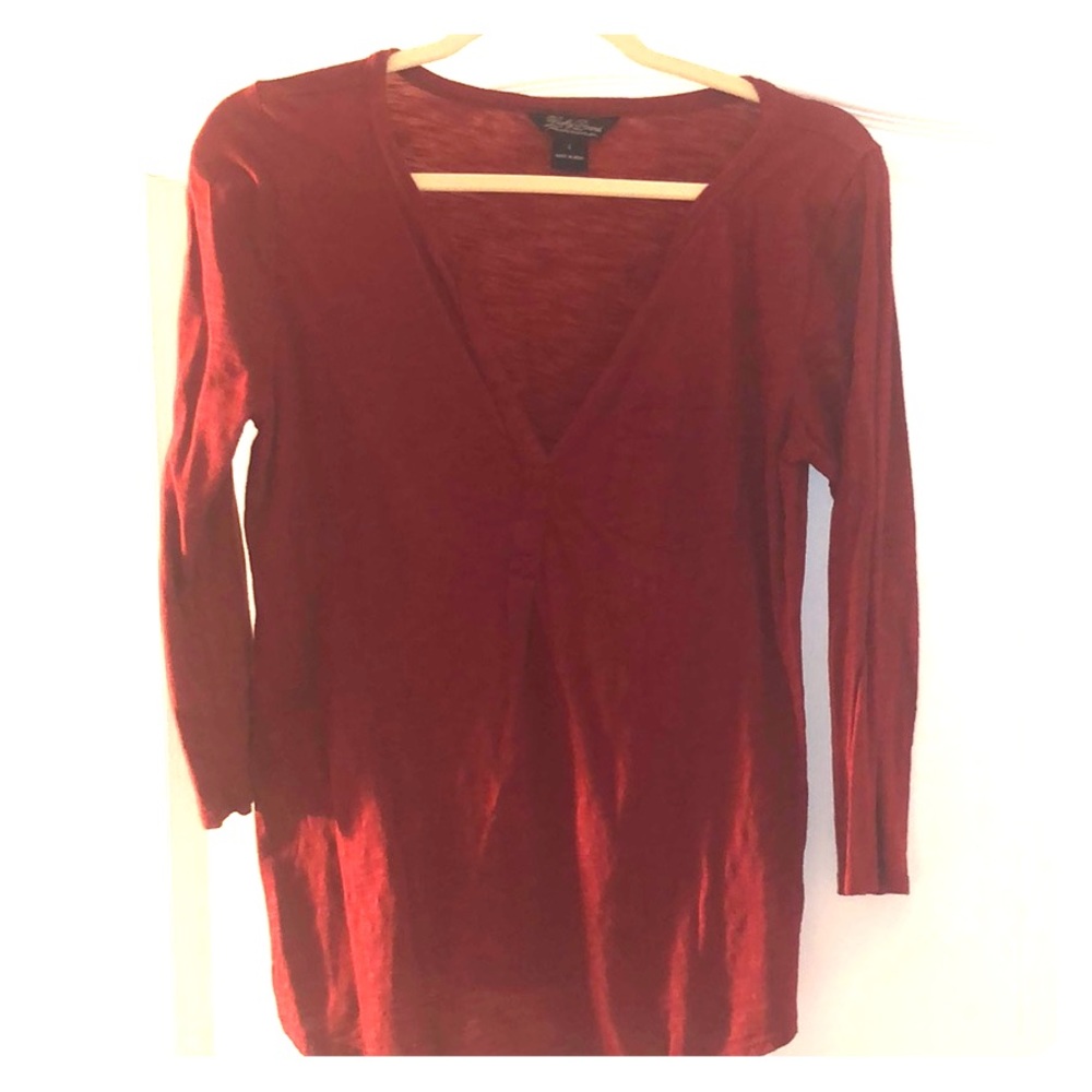 Lucky brand longsleeve V-neck tee 3/4 sleeve L